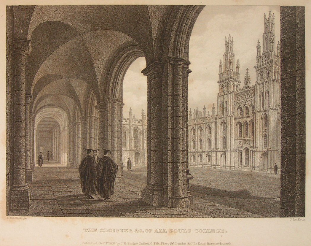 Print - The Cloisters &c. of All Souls College. - Le